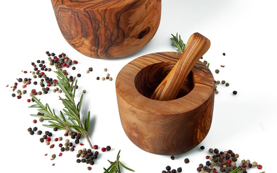 Hmoždíř s hladkým rovným okrajem bez kůry 10cm - Obrázek 2