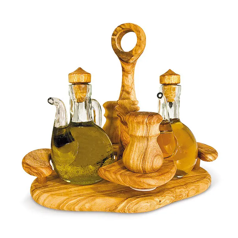 Set na olej, ocet, sůl a pepř 19 x 21 x 17cm