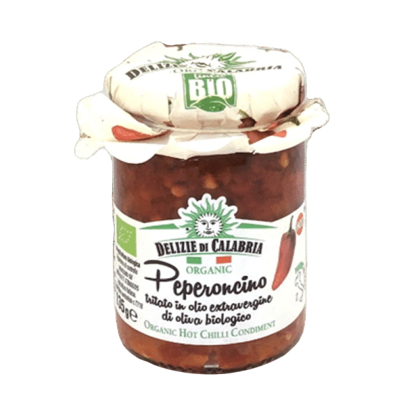Kalábrijské chilli papričky krájené  135g BIO