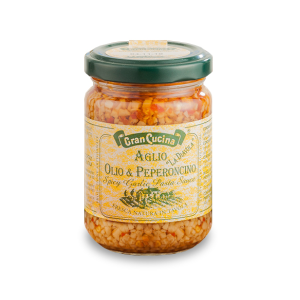 Česnek, olivový olej a chilli papričky 130g