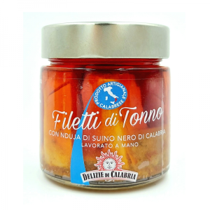 Filety z tuňáka s klobásou Nduja z kalábrijského černého prasete 230g