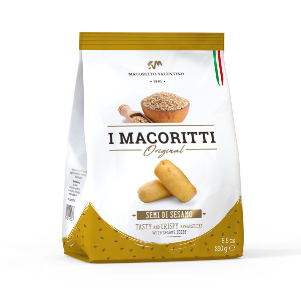 Grissini se sezamovými semínky krátké 250g