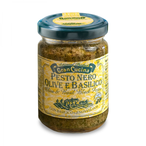 Pesto z černých oliv a bazalky 130g