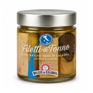 Filety z tuňáka s černým kalábrijským lanýžem 230g